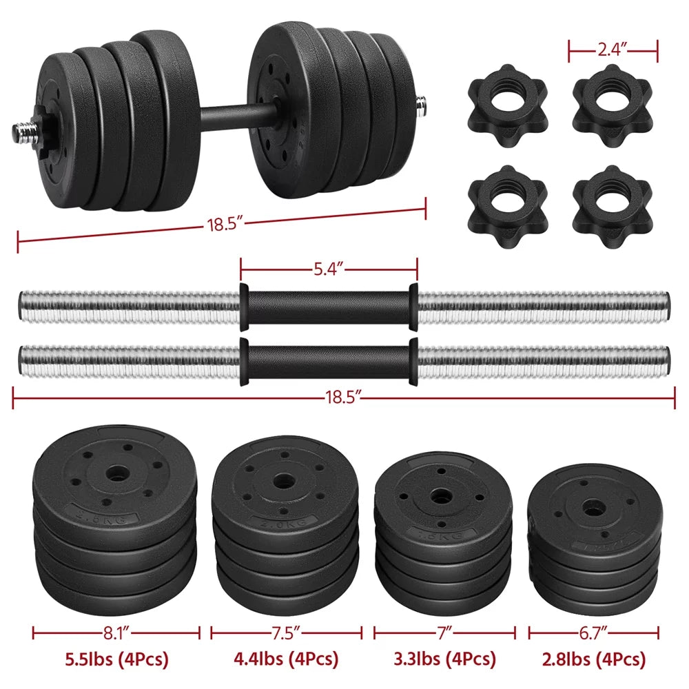 66 Lb. Adjustable Dumbbell Set Black Y506186
