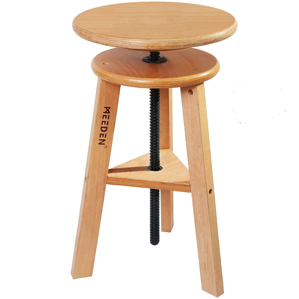 Adjustable Height Beechwood Wooden Drafting Stool J641