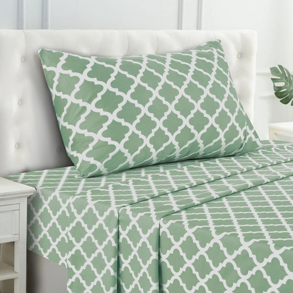 Queen Size 4 Piece Microfiber Deep Pocket Bed Sheets Set D532693