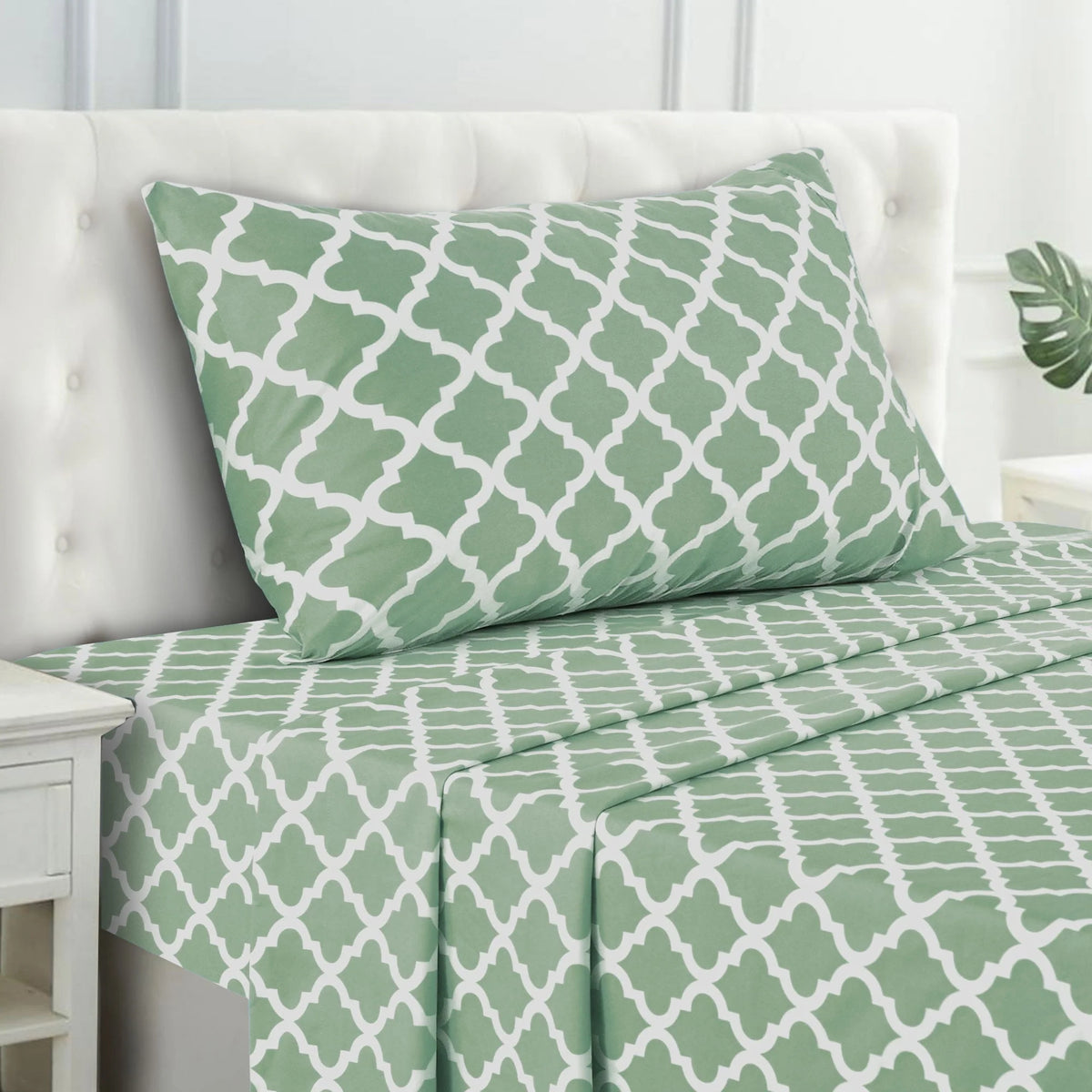 Queen Size 4 Piece Microfiber Deep Pocket Bed Sheets Set D532693