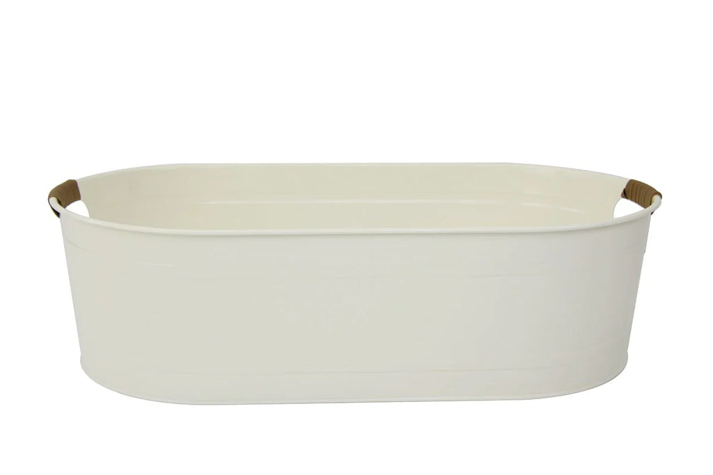 White Medium Oval Galvanized Tub U243453