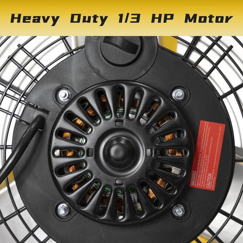 Yellow 24 in. 3 Speeds Portable Drum Fan W41291