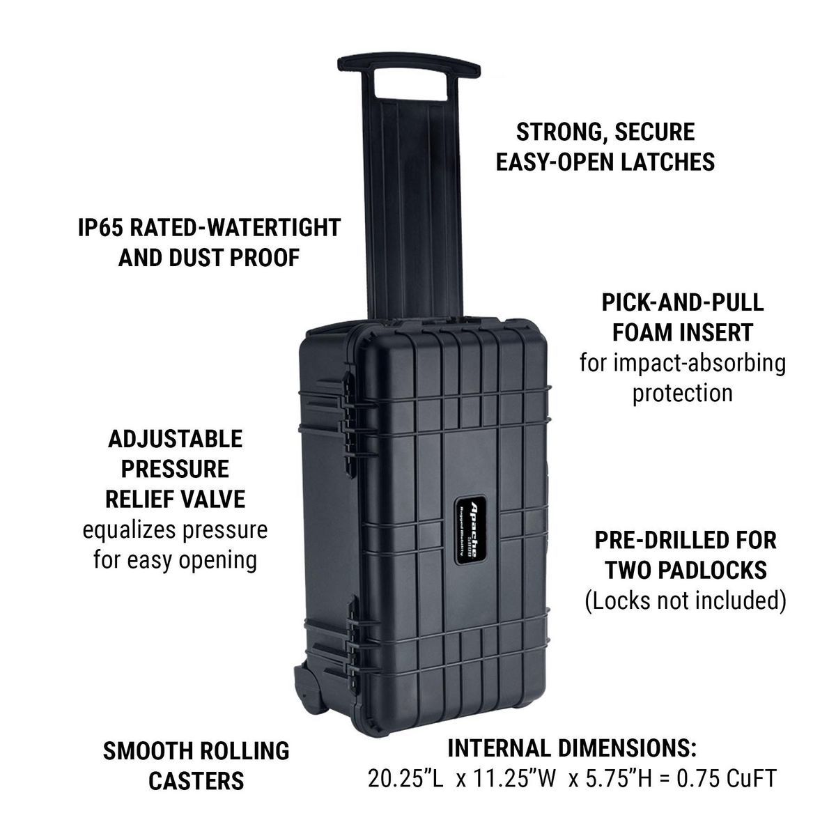 X-Large Weatherproof Rolling Carry-On Case S4646