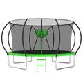 12FT Heavy Duty Trampoline with Enclosure and Basketball Hoop U887105