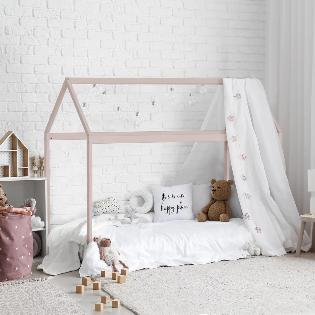 Pink Canopy Twin Bed C78678