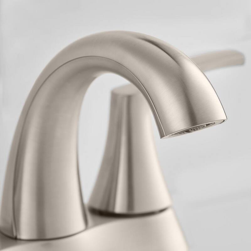 4 in. Centerset Double-Handle High-Arc Bathroom Faucet in Brushed Nickel T8862