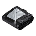 12 ft. x 20 ft. Silver and Black Weather-Resistant Tarp S9061