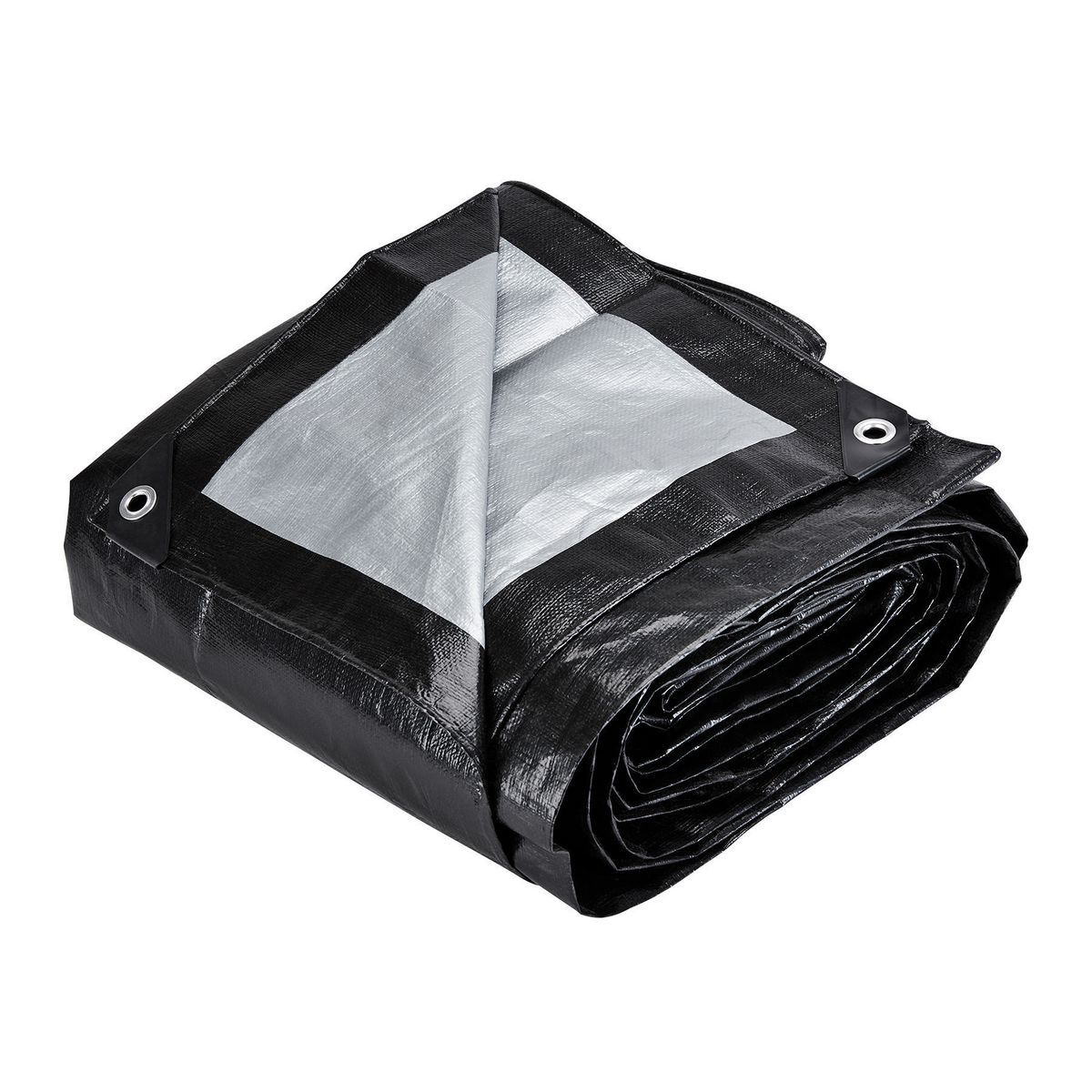 12 ft. x 20 ft. Silver and Black Weather-Resistant Tarp S9061