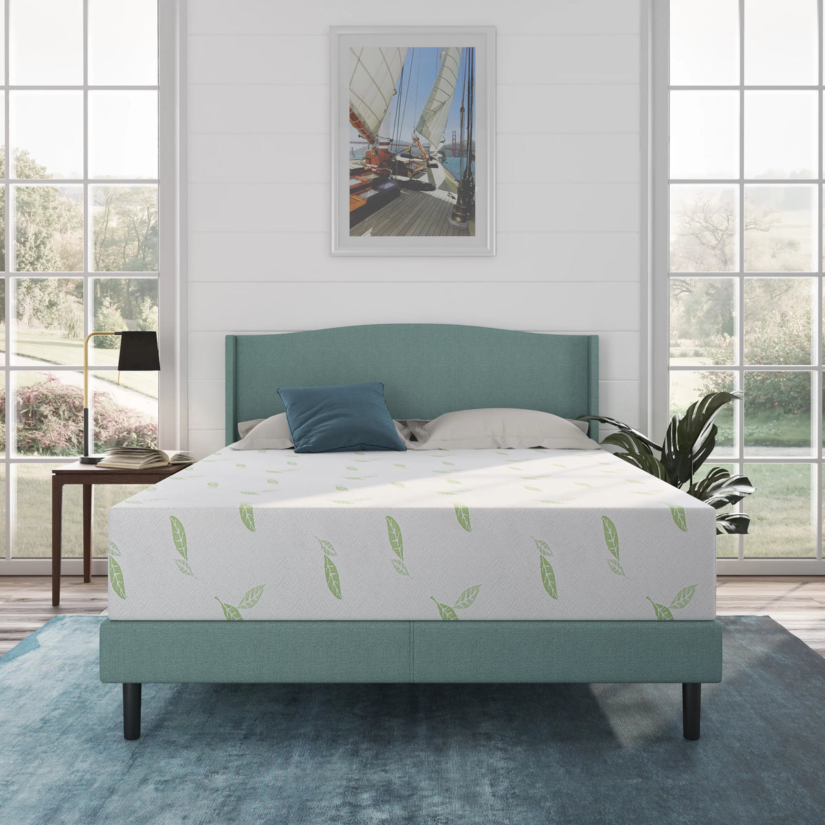 Queen Size Green Tea Infused Memory Foam Mattress F983968