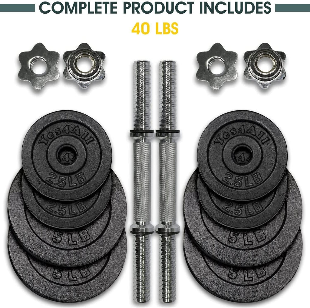 50 lbs Adjustable Cast Iron Dumbbell Set M801