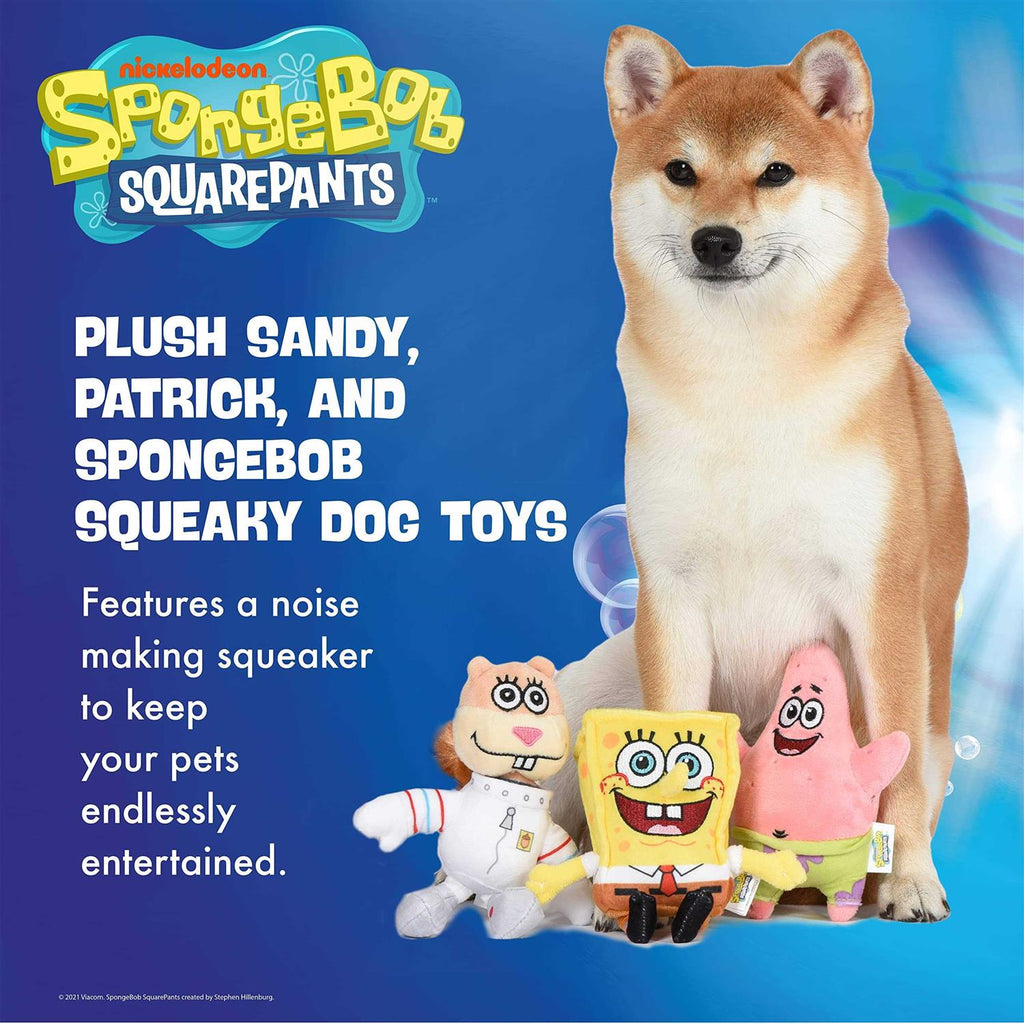 Spongebob, Patrick, and Sandy Figure Plush Dog Toy G4395