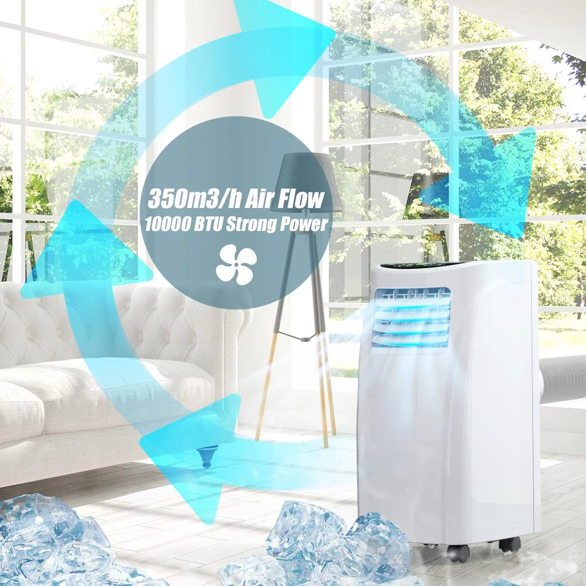 8000 BTU Portable Air Conditioner with Dehumidifier D867
