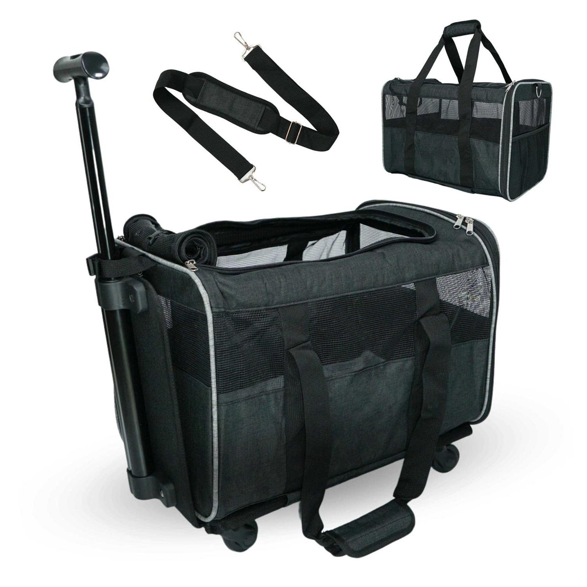 Rolling Pet Carrier with Wheels O154