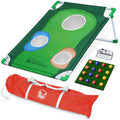 Backyard Golf Cornhole Game with Chipping Target, 16 Foam Balls, Hitting Mat and Carrying Case P258