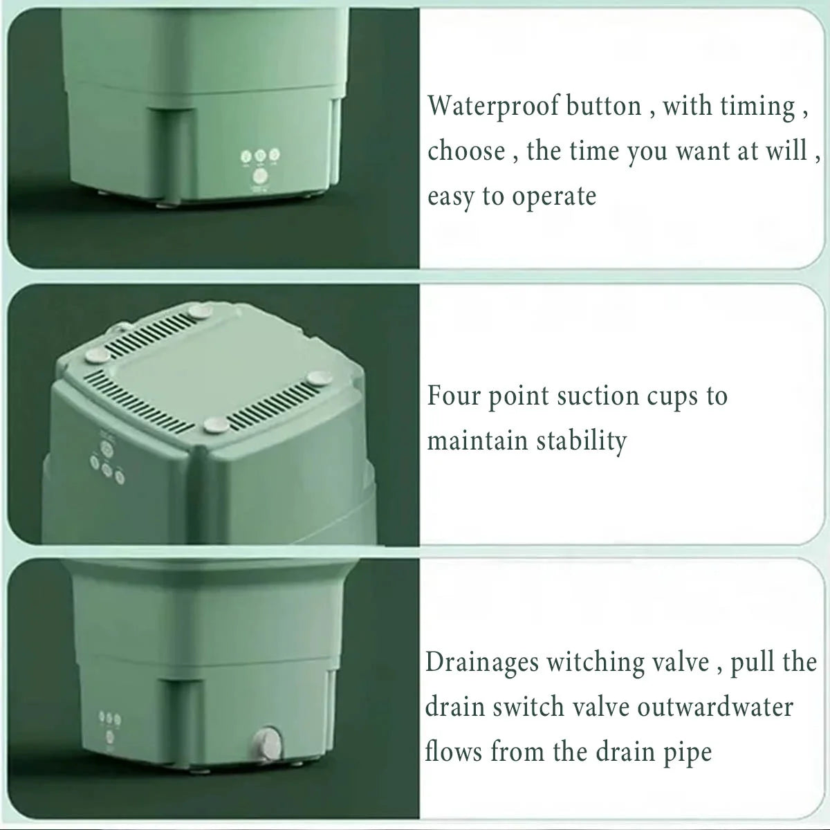 Foldable Mini Washing Machine 3 Speeds Timed Z815754