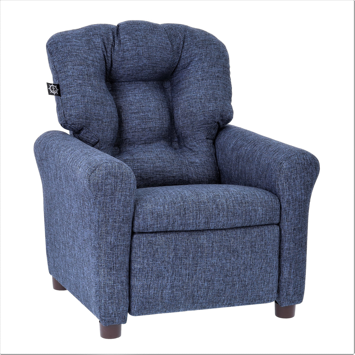 Kids Recliner Chair Polyester Linen Retro Orange O87441