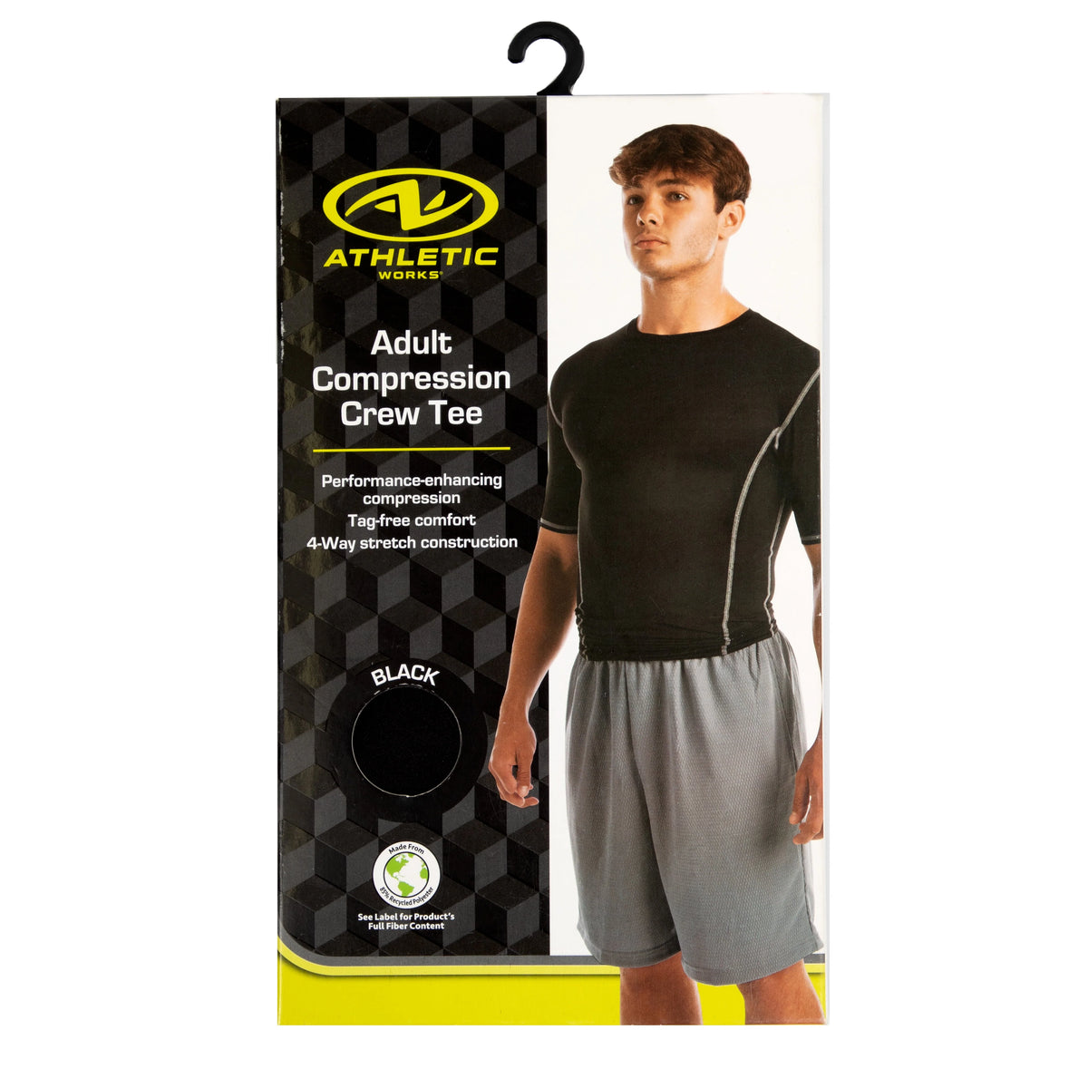 Black Compression Crewneck Tee E9658