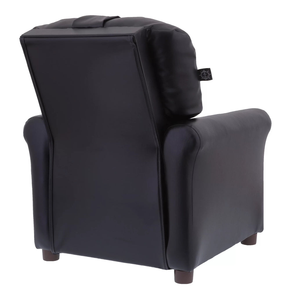 Kids Recliner Chair Polyester Linen Retro Orange O87441