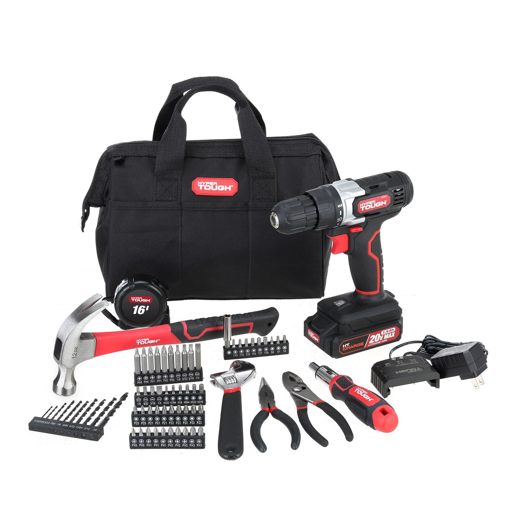 20V Max Lithium-Ion 3/8 inch Cordless Drill 70-Piece Home Tool Set M473