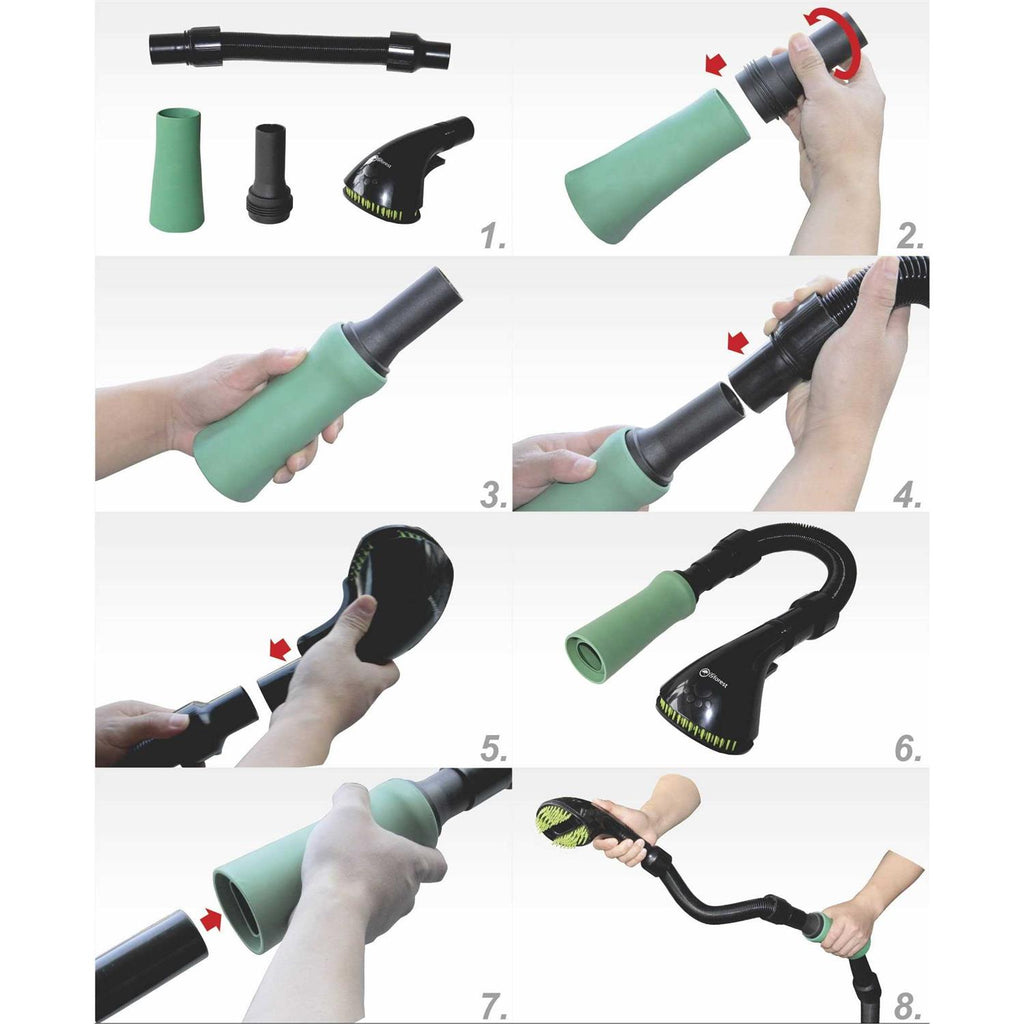 Pet Vacuum Grooming Brush Hair Shedding Deshedding Tool Kit R4732