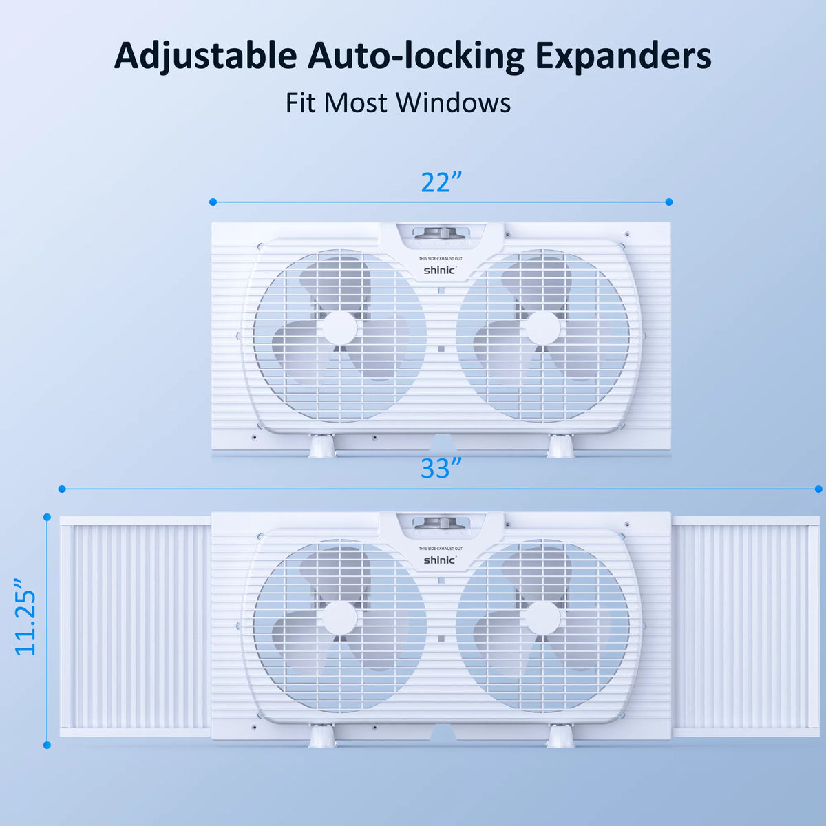 9 3-Speed Twin Window Fan with Bug Screen, White C963