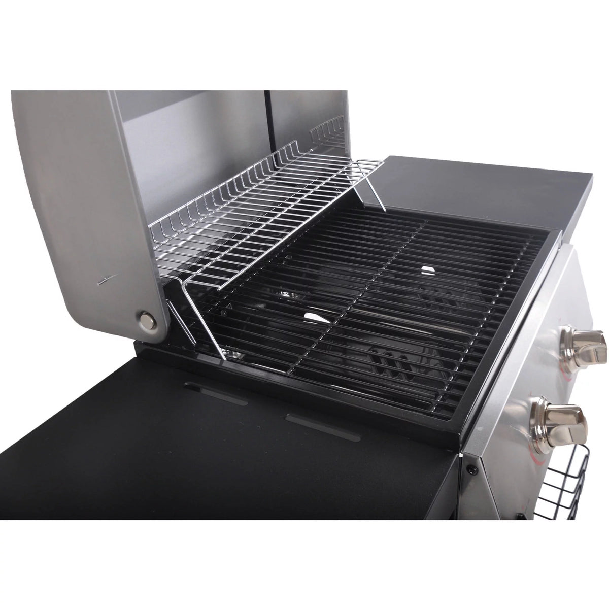 2-Burner Propane Gas Grill, Stainless and Black H443