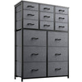 14 Drawer Charcoal Black Dresser Z9198