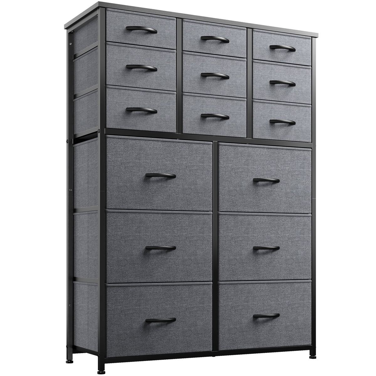 14 Drawer Charcoal Black Dresser Z9198