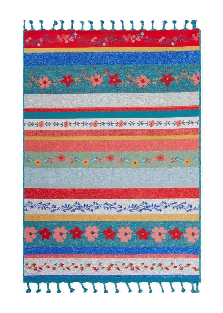 Floral Dance Multi Color Outdoor Rug D5586