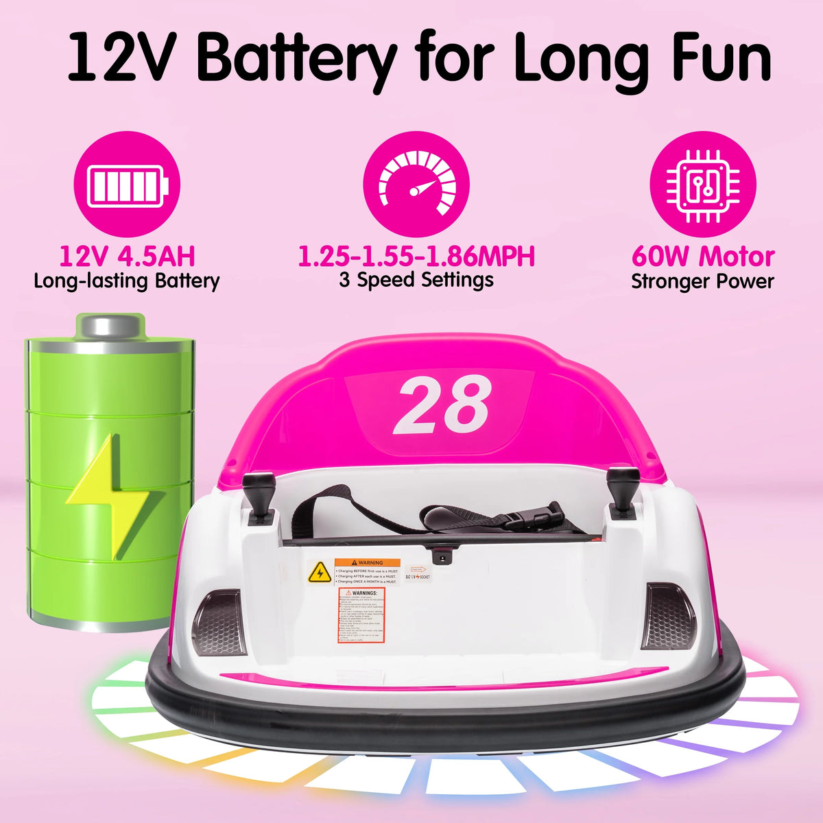 12V Bumper Car for Kids with Remote Control J90472