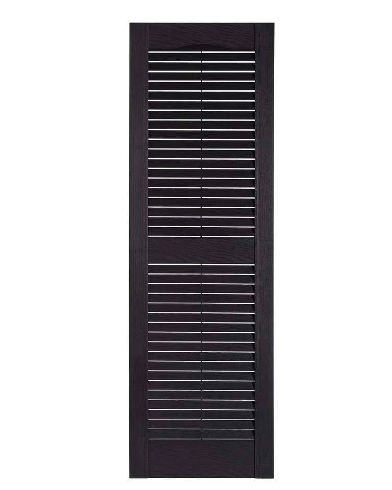 Black 15 x 59 in Exterior Decorative Shutter R813446
