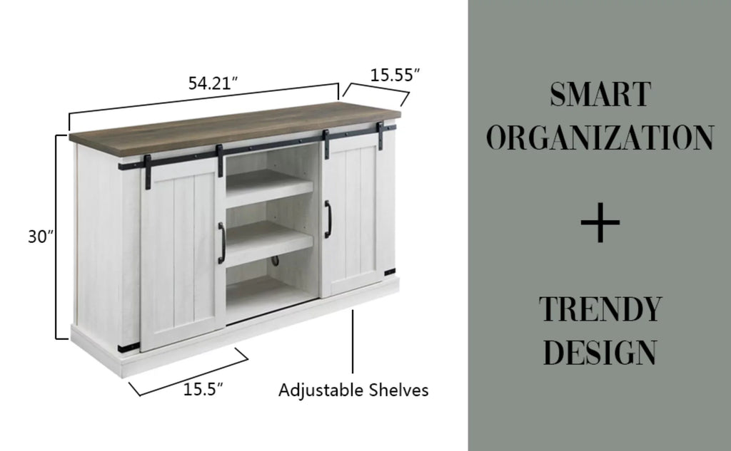 Farmhouse Barn Door TV Stand I898
