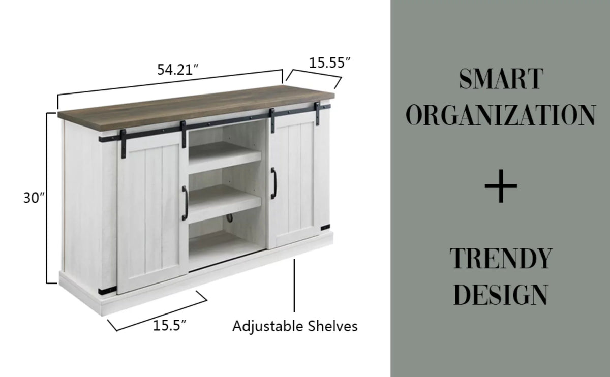 Farmhouse Barn Door TV Stand I898