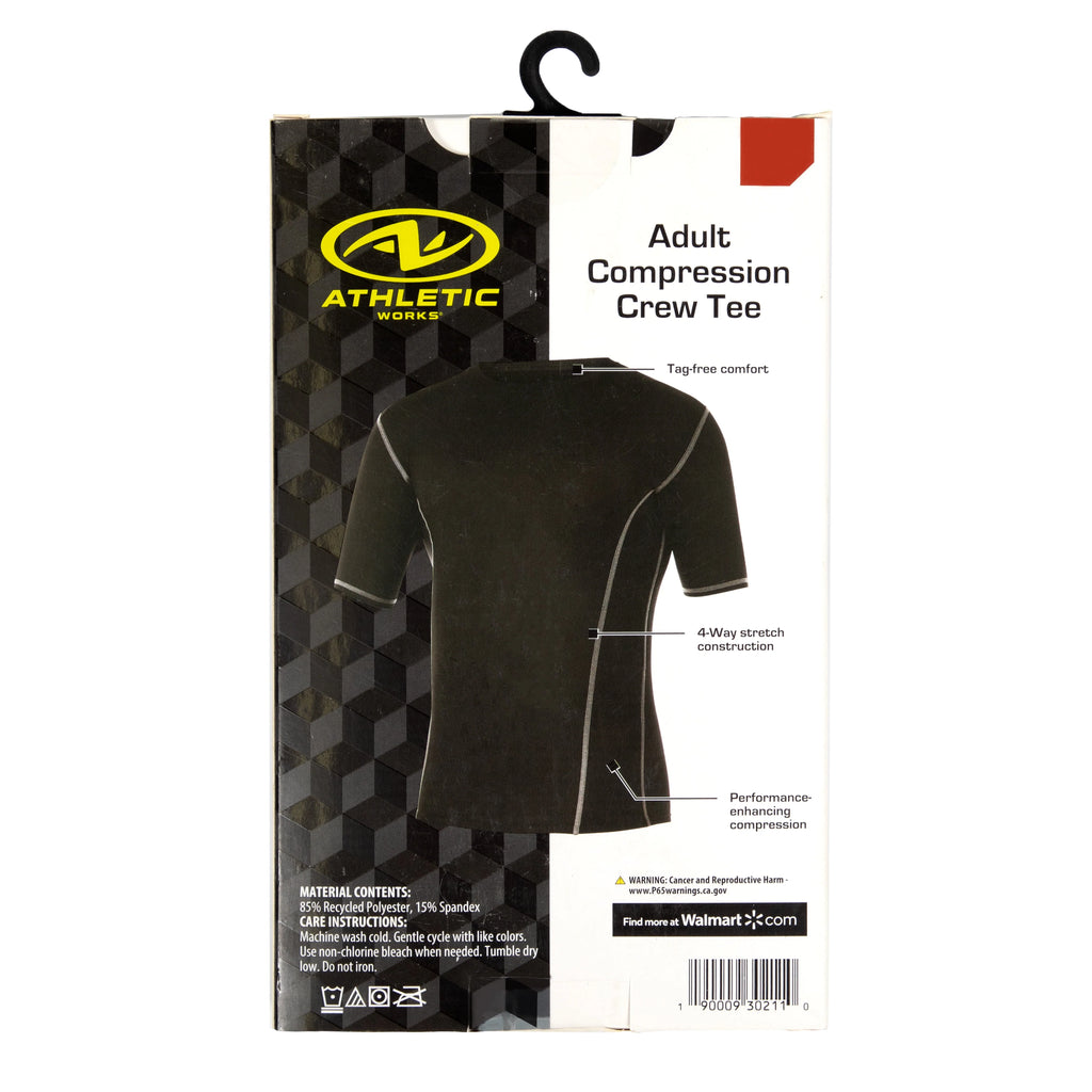 Black Compression Crewneck Tee E9658