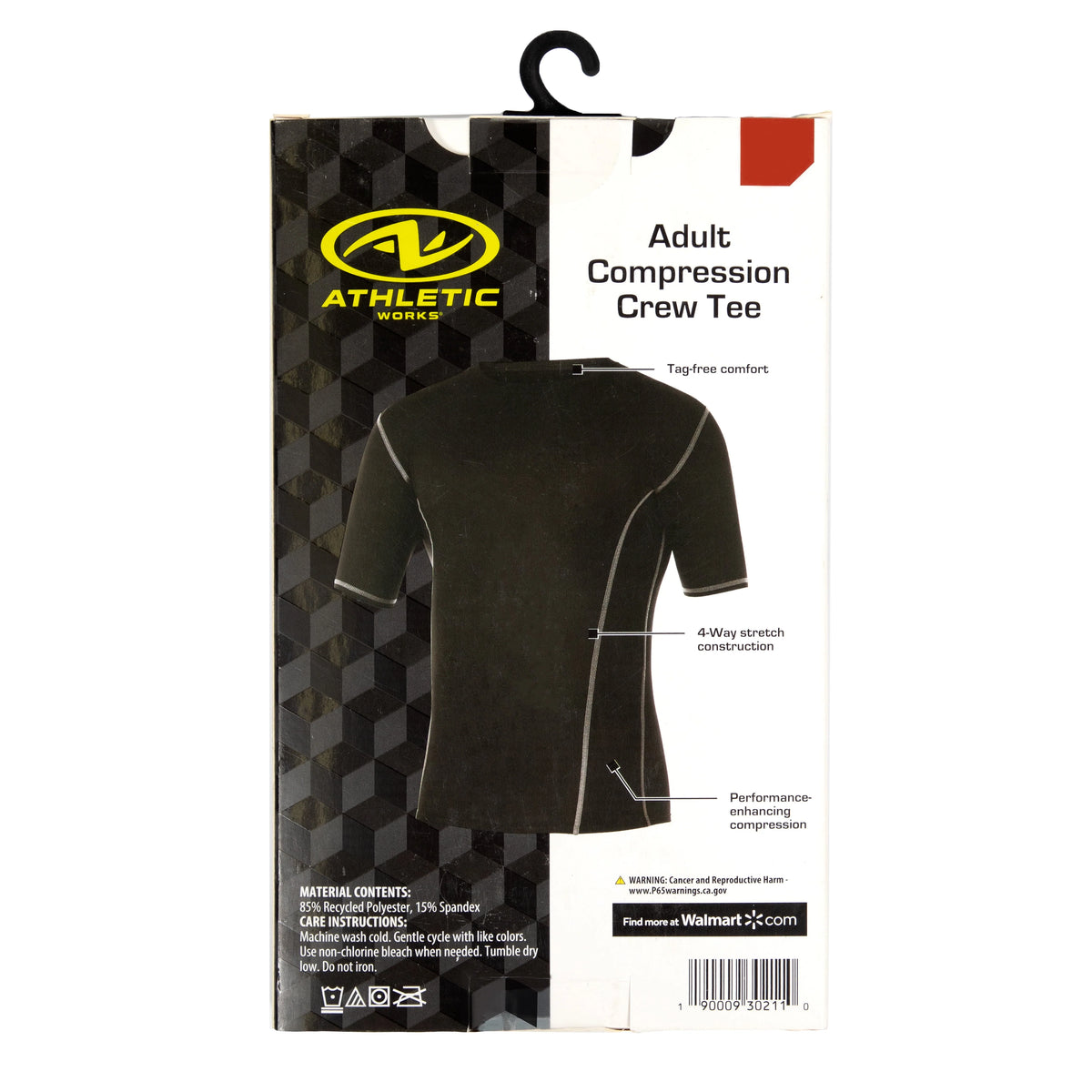 Black Compression Crewneck Tee E9658