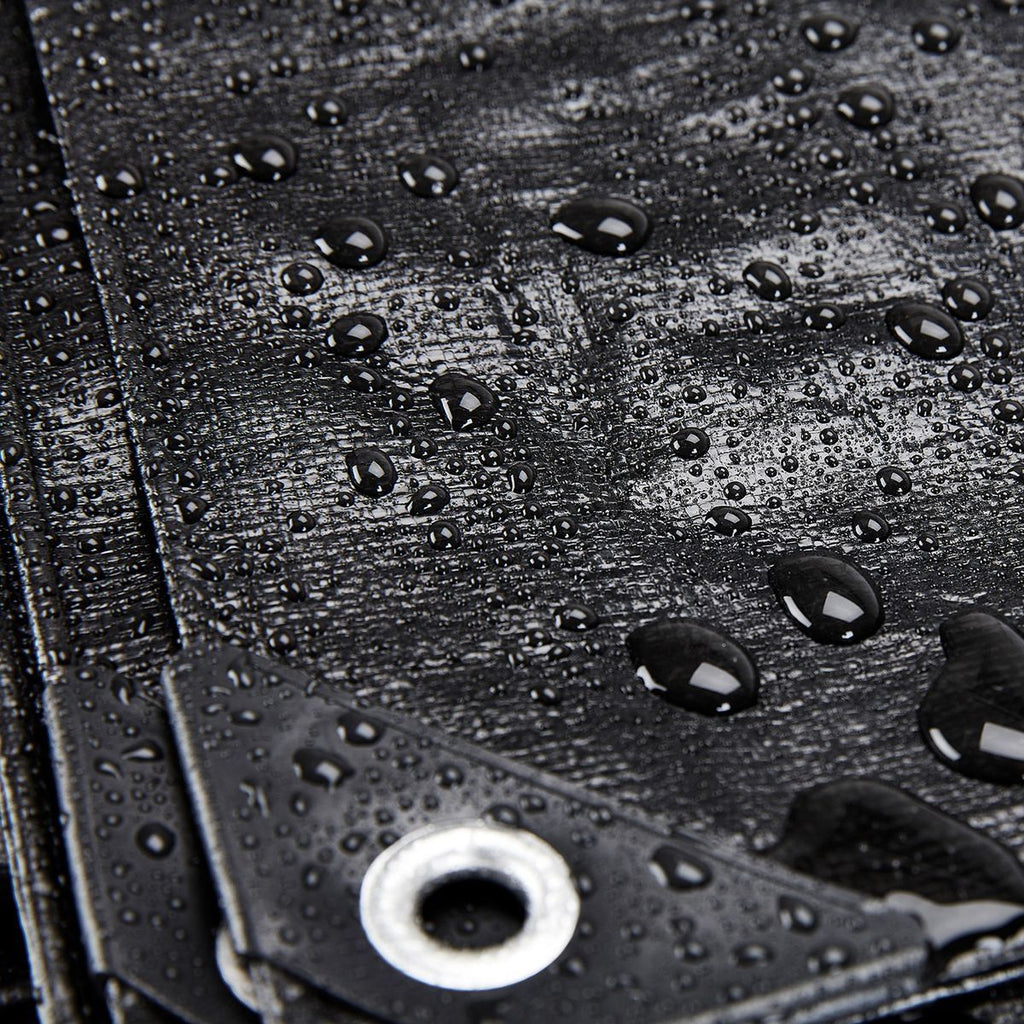 12 ft. x 20 ft. Silver and Black Weather-Resistant Tarp S9061