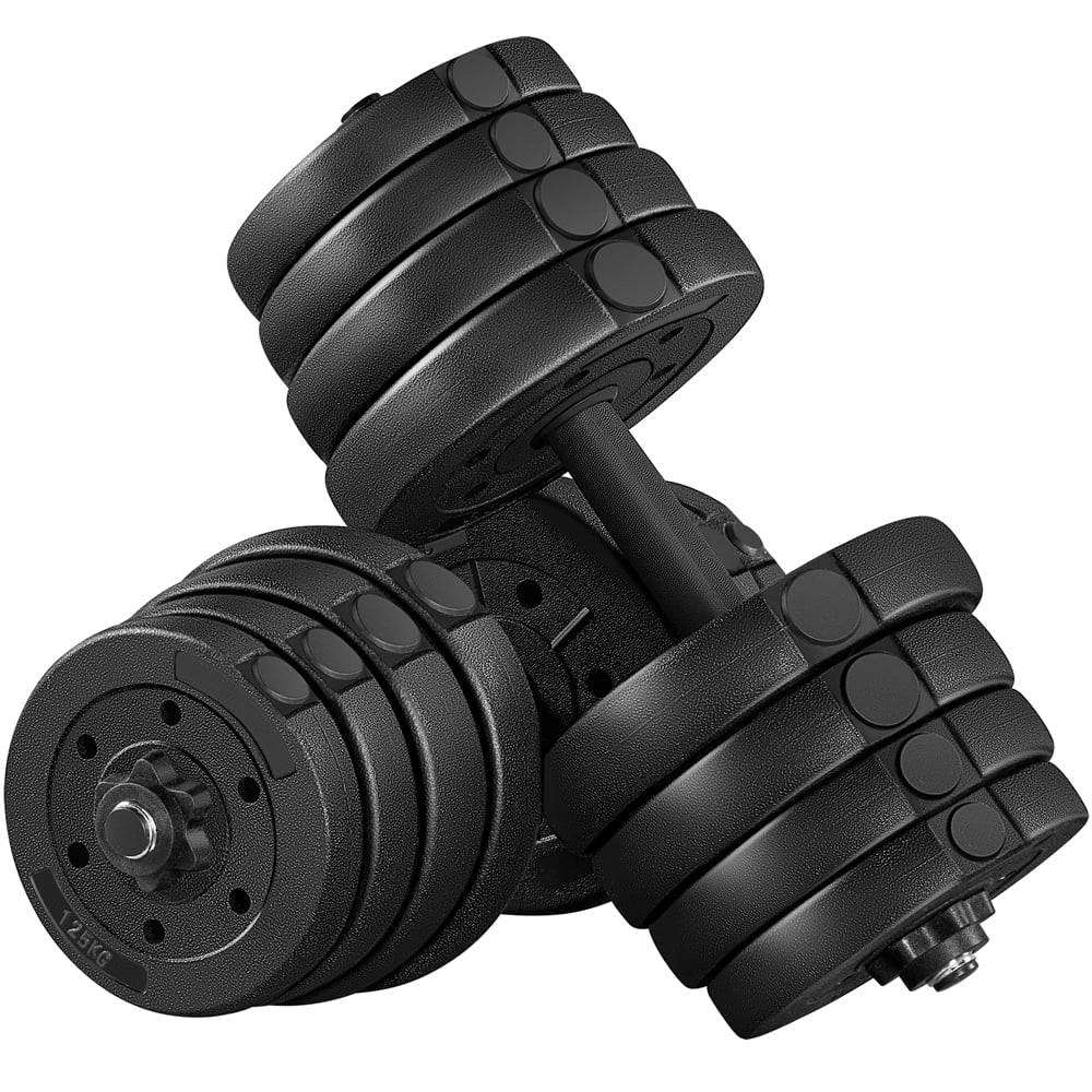 66 Lb. Adjustable Dumbbell Set Black Y506186