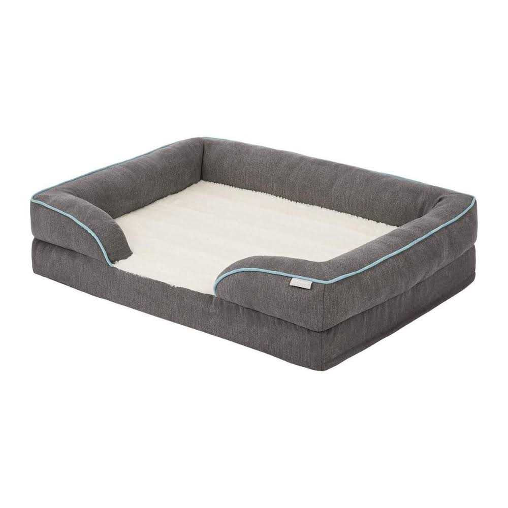 Plush Orthopedic Front Bolster Cat Dog Bed with Removable Cover P44985