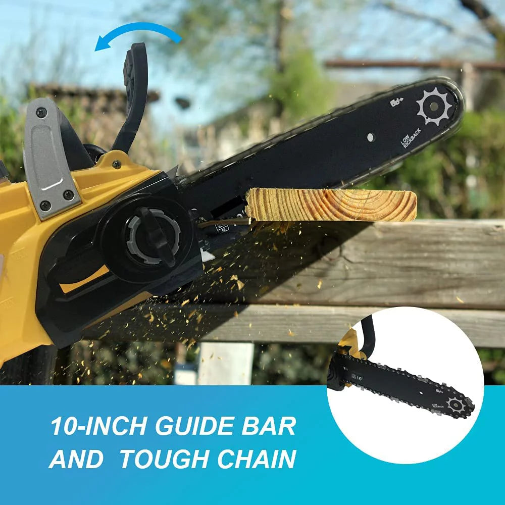 Cordless Chainsaw, 10-inch Brushless Chain Saw with 20V Rechargeable Batteries and Charger F847997