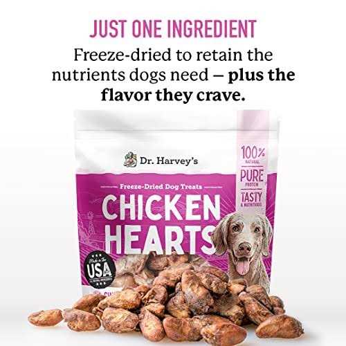 Freeze Dried Chicken Hearts Dog Treats G6108