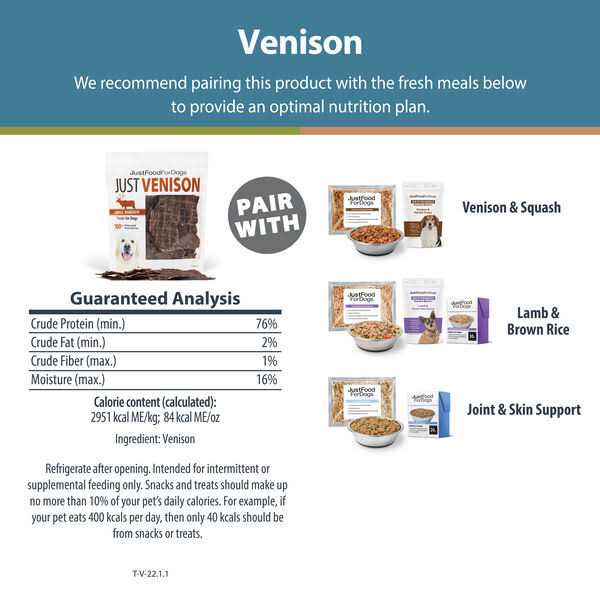 Venison Dehydrated Dog Treats F711