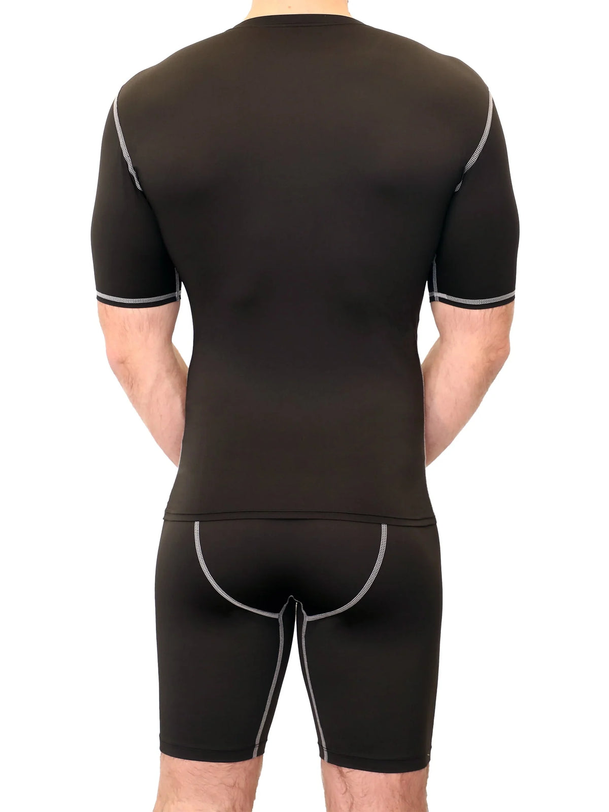Black Compression Crewneck Tee E9658