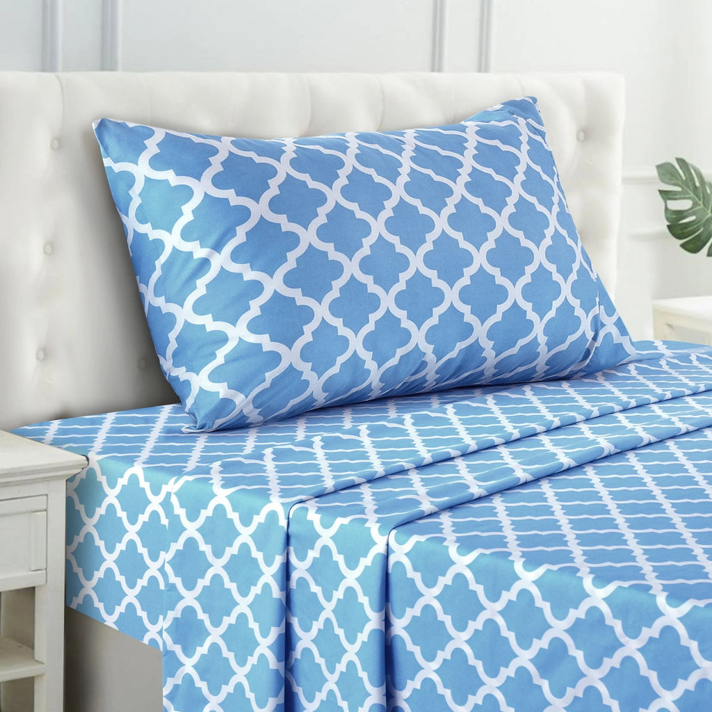Queen Size 4 Piece Microfiber Deep Pocket Bed Sheets Set D532693