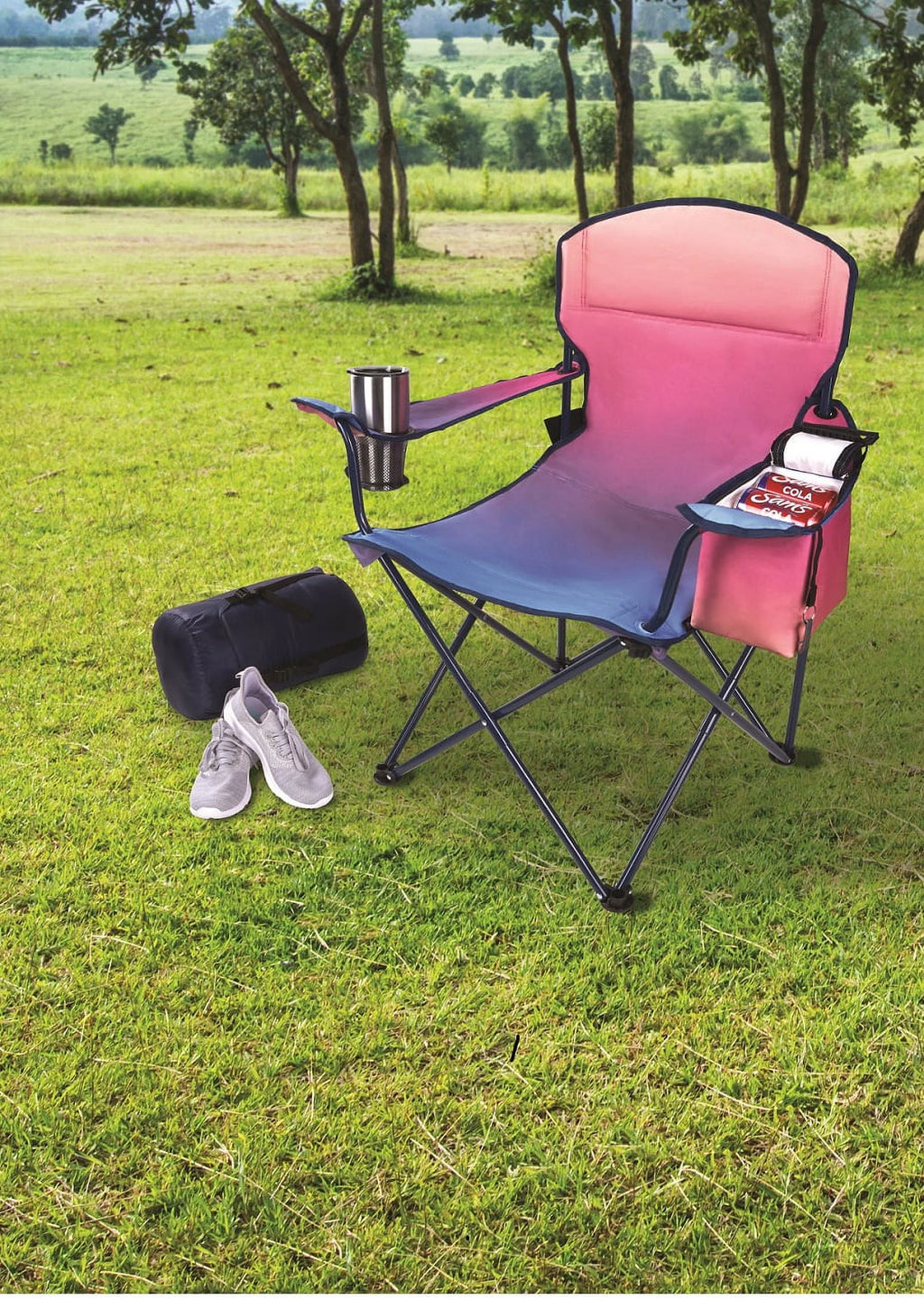 Oversized Camp Chair with Cooler G523