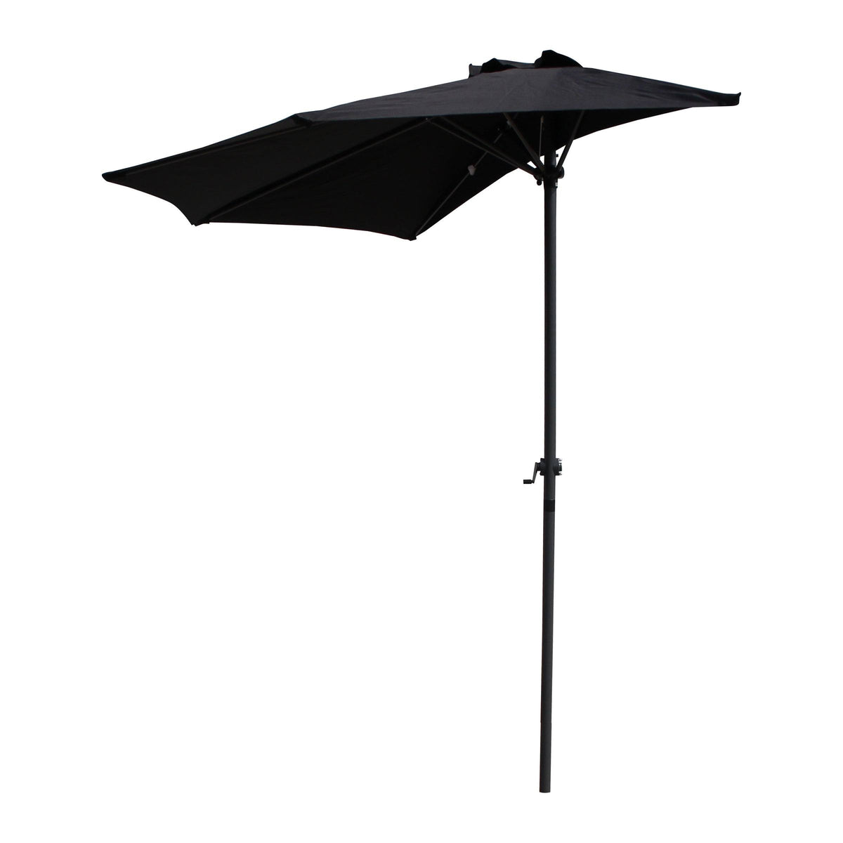 Half Round Vented Patio Wall Umbrella Black A6099