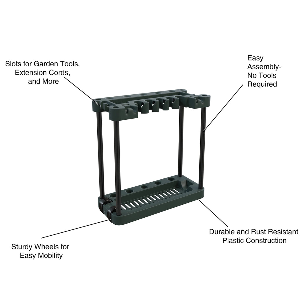 Portable Rolling Garden Tool Organizer with Wheels U341