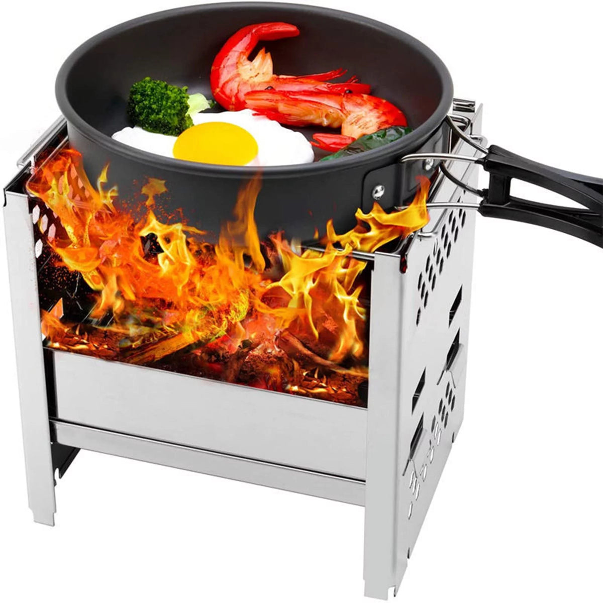 Folding Portable Charcoal Grill Stainless Steel Y1435