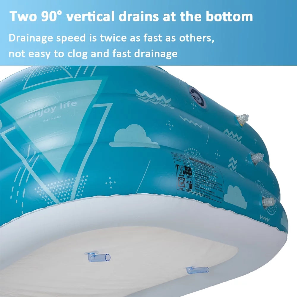 Inflatable Swimming Pool with Pump Blue P432