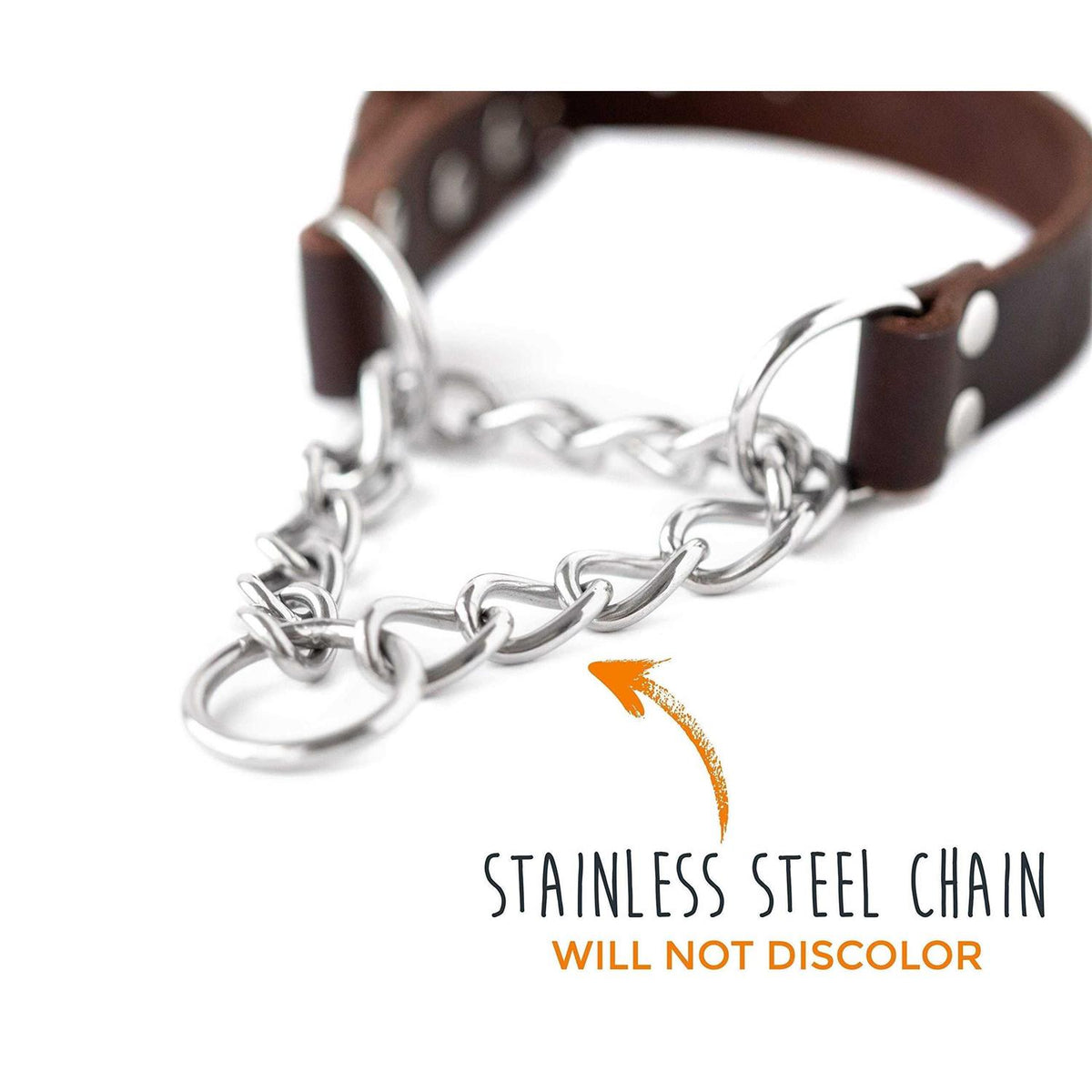 Leather Martingale Collar B98045