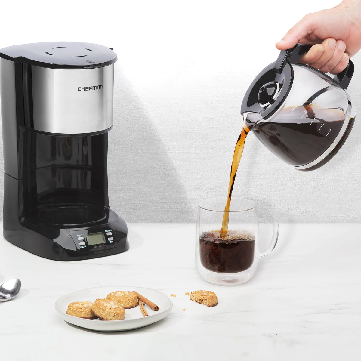 12-Cup Programmable Stainless Steel Coffee Maker Q45435